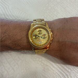Pulsar Gold-Tone Men's Chronograph Watch